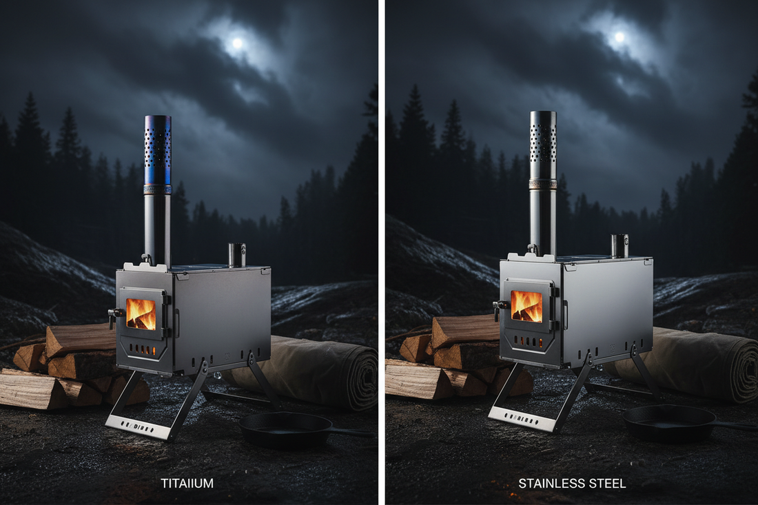 Titanium alloy vs Stainless steel: Which material is more suitable for your camping style for a tent stove?