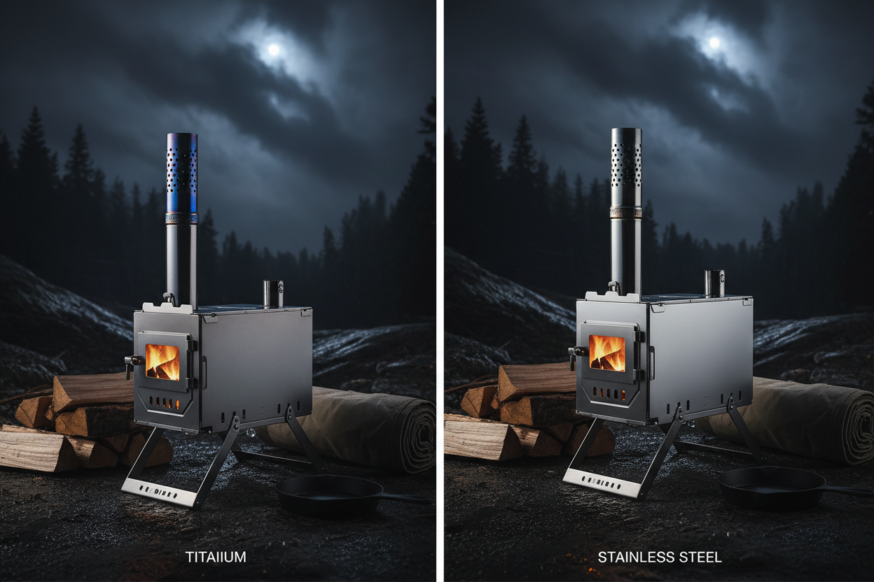 Titanium alloy vs Stainless steel: Which material is more suitable for your camping style for a tent stove?