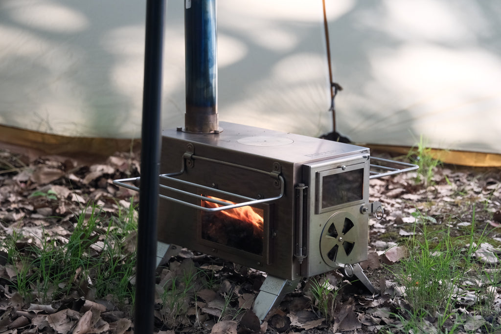 ZARKIND Portable Tent Wood Stove  Inverted Chimney Design