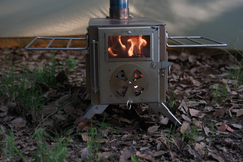 ZARKIND Portable Tent Wood Stove  Inverted Chimney Design